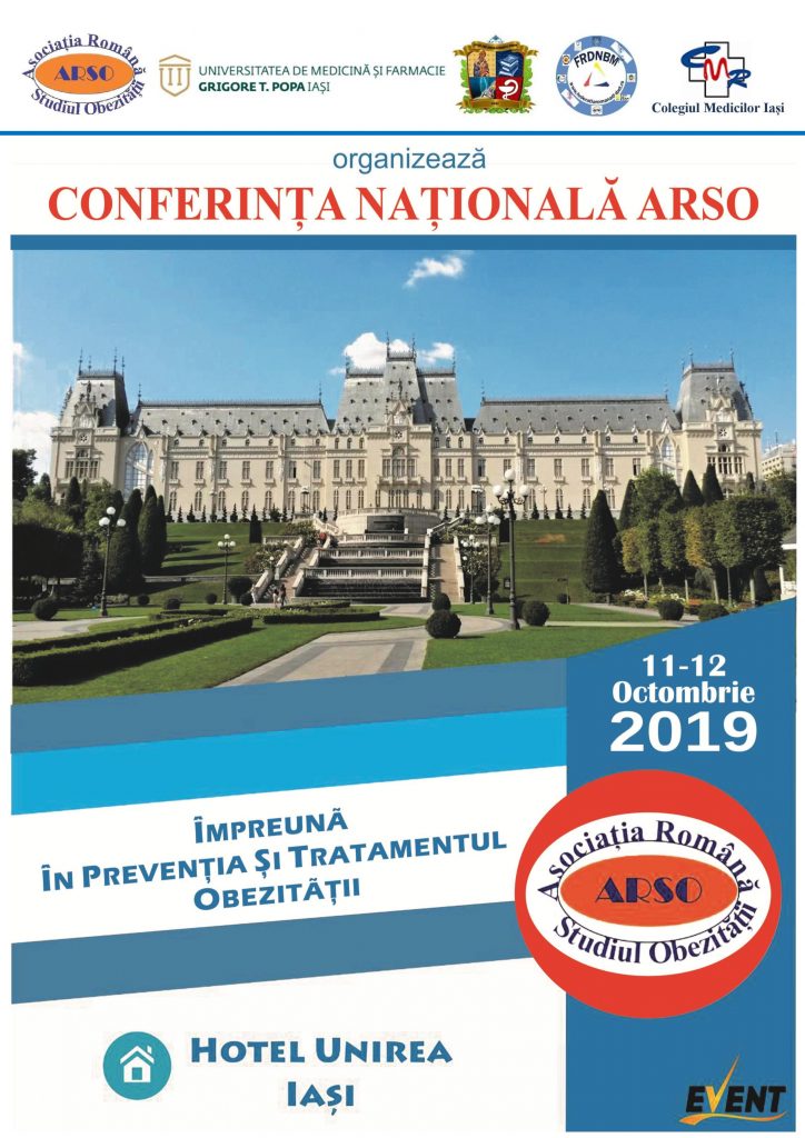 Conferința Națională de Obezitate cu tema “Împreună în prevenția și tratamentul obezității” 11-12 Oct 2019