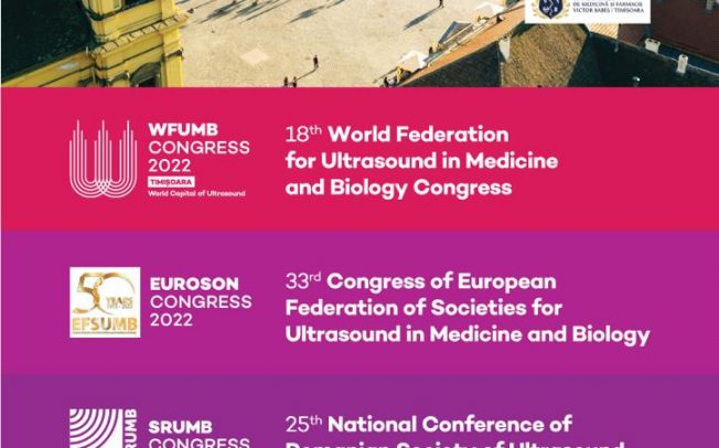 18th World Federation for Ultrasound in Medicine and Biology Congress – 25-28 Mai 2022, Timisoara