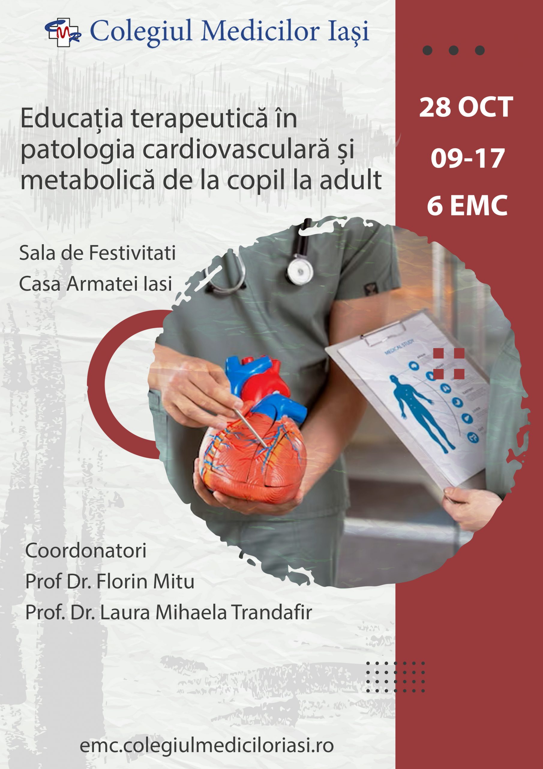 Eveniment “Educație terapeutică în patologia cardiovasculară și metabolică de la copil la adult” – 28 Octombrie 2023