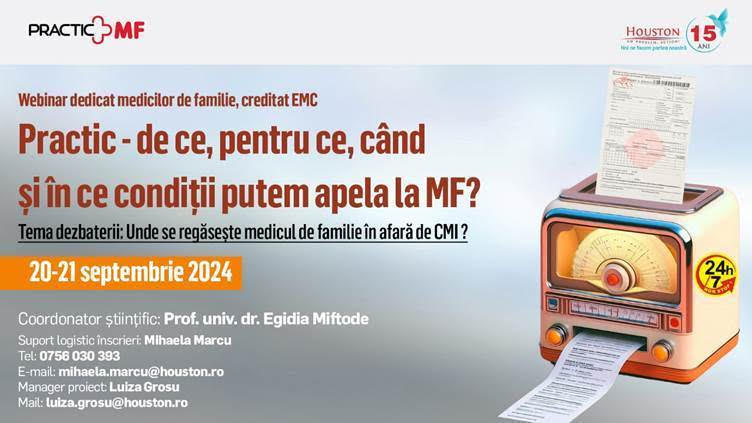 Invitatie Webinar Practic MF – 20-21 septembrie 2024, online pe zoom