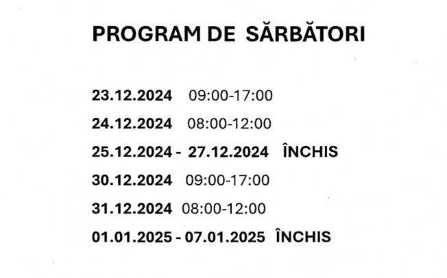 Program sarbatori