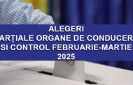 Alegeri parțiale organe de conducere si control februarie-martie 2025