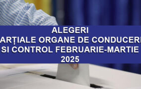 Alegeri parțiale organe de conducere si control februarie-martie 2025